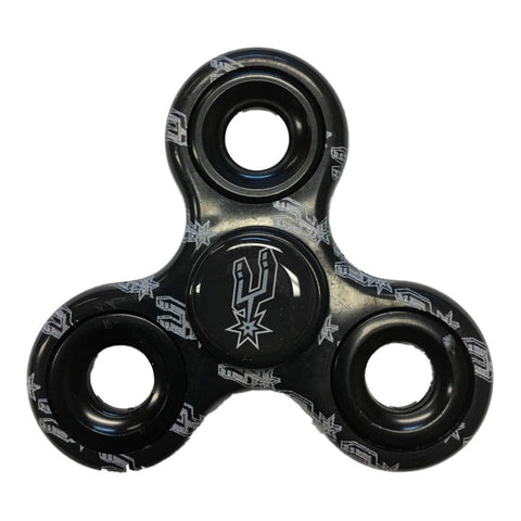 Shop San Antonio Spurs  Black Multi-Logo Three Way Diztracto Fidget Hand Spinner - Sporting Up
