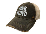 Pink Floyd Band Retro Brand Music Mudwashed Mesh Adj. Snapback Trucker Hat Cap - Sporting Up