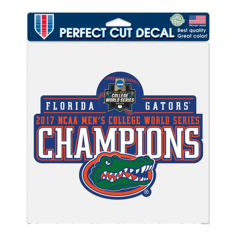Shop Florida Gators 2017 NCAA College World Series Champs Perfect Cut Decal (8"x8") - Sporting Up