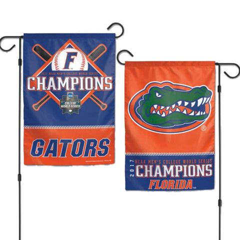 Florida Gators 2017 NCAA College World Series CWS Champions 2-Sided Garden Flag - Sporting Up