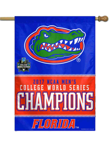 Shop Florida Gators 2017 NCAA College World Series CWS Champions Vertical Banner Flag - Sporting Up