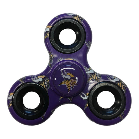 Shop Minnesota Vikings NFL Purple Multi-Logo Three Way Diztracto Fidget Hand Spinner - Sporting Up