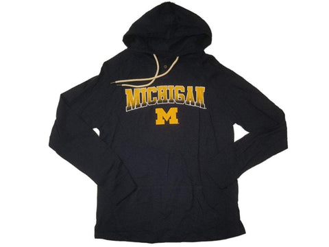 Shop Michigan Wolverines Colosseum Navy 1 Button Long Sleeve Hooded T-Shirt (L) - Sporting Up