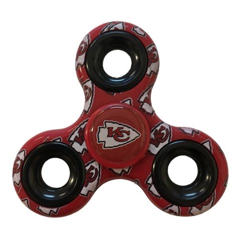 Shop Kansas City Chiefs NFL Red Multi-Logo Three Way Diztracto Fidget Hand Spinner - Sporting Up