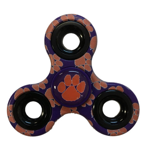 Shop Clemson Tigers NCAA Purple Multi-Logo Three Way Diztracto Fidget Hand Spinner - Sporting Up