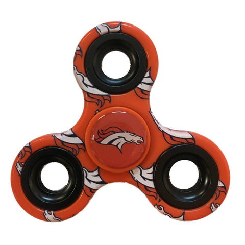 Denver broncos nfl naranja multi-logo diztracto de tres vías fidget hand spinner - sporting up