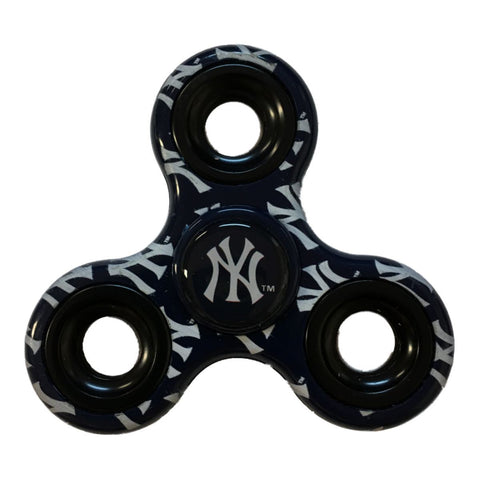 Shop New York Yankees MLB Navy Multi-Logo Three Way Diztracto Fidget Hand Spinner - Sporting Up