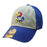 Kansas Jayhawks 47 Brand Gray & Blue Franchise Fitted Slouch Relax Hat Cap - Sporting Up