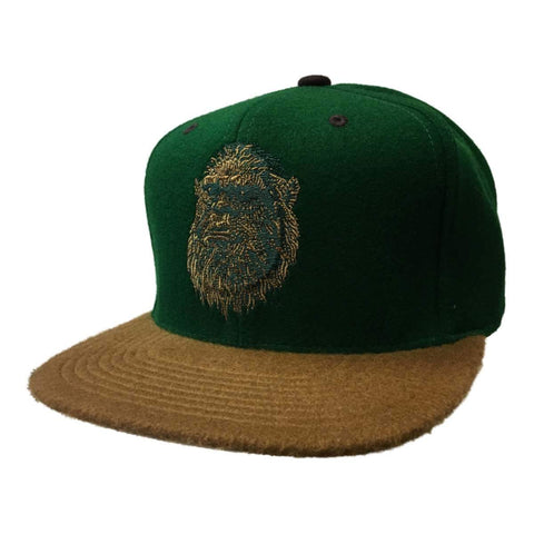 Shop Mitchell & Ness Arkansocks "Socksquatch" Green Wool Snapback Flat Bill Hat Cap - Sporting Up