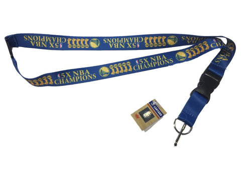 Shop Golden State Warriors 5X 5-Time  Champions Aminco Blue Durable Lanyard - Sporting Up