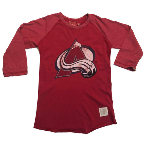 Shop Colorado Avalanche Retro Brand WOMEN Red 3/4 Sleeve Raglan T-Shirt - Sporting Up