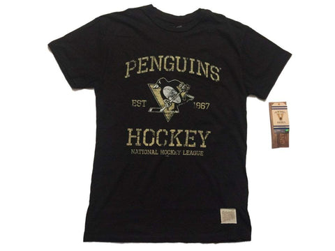 Shop Pittsburgh Penguins Retro Brand Black 100% Cotton Short Sleeve Vintage T-Shirt - Sporting Up