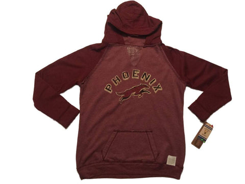 Shop Phoenix Coyotes Retro Brand WOMEN Maroon Fleece Pullover Hoodie Sweatshirt - Sporting Up