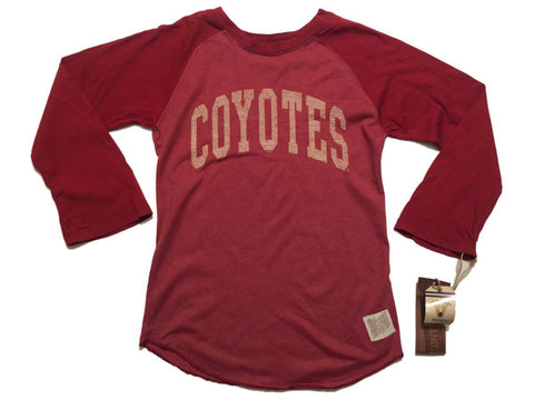 Handla arizona coyotes retromärke kvinnor röd 3/4-ärm raglan t-shirt - sportig upp
