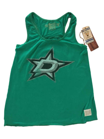Dallas Stars Retro Brand WOMEN Green Fitted Cinched Racerback Tank Top - Sporting Up