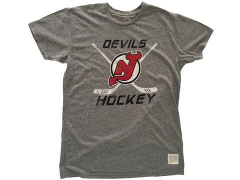 Shop New Jersey Devils Retro Brand Gray Vintage Short Sleeve Tri-Blend Hockey T-Shirt - Sporting Up