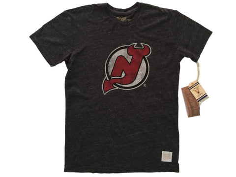 Shop New Jersey Devils Retro Brand Charcoal Vintage Short Sleeve Tri-Blend T-Shirt - Sporting Up