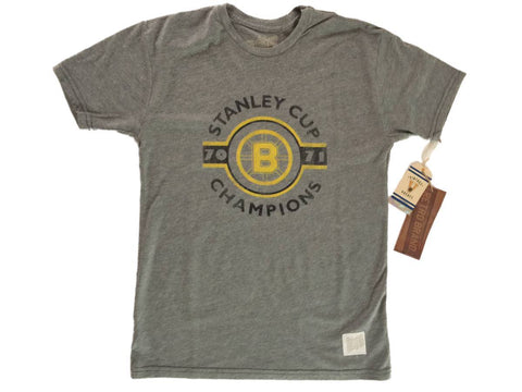 Shop Boston Bruins Retro Brand 1970-1971 Stanley Cup Champions Gray T-Shirt - Sporting Up
