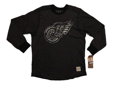 Shop Detroit Red Wings Retro Brand Charcoal Heavyweight Long Sleeve T-Shirt - Sporting Up