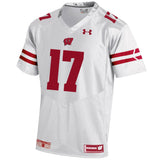 Wisconsin Badgers Under Armour HG White On-Field Sideline Football Jersey - Sporting Up