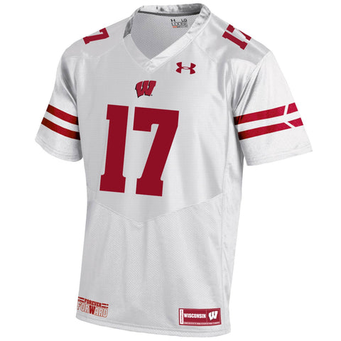 Wisconsin Badgers Under Armour HG Maillot de football blanc sur le terrain - Sporting Up