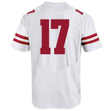 Wisconsin Badgers Under Armour HG White On-Field Sideline Football Jersey - Sporting Up