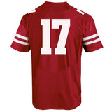 Camiseta de fútbol de la línea lateral del campo roja de los tejones de Wisconsin under armour hg - sporting up