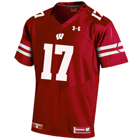 Achetez le maillot de football rouge des Badgers du Wisconsin Under Armour HG sur le terrain - Sporting Up