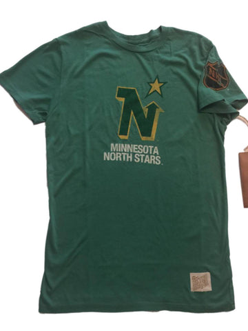 Shop Minnesota North Stars Retro Brand Green Soft Cotton Short Sleeve T-Shirt - Sporting Up
