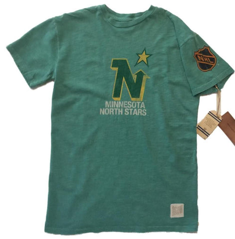Shop Minnesota North Stars Retro Brand Vintage Green Short Sleeve Slub T-Shirt - Sporting Up