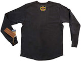 Chicago Blackhawks Retro Brand Dark Gray LS Thick Knit Crew Neck T-Shirt - Sporting Up