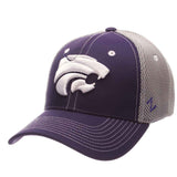 Kansas State Wildcats Zephyr Pregame Purple Gray Stretch Fit Structured Hat Cap - Sporting Up