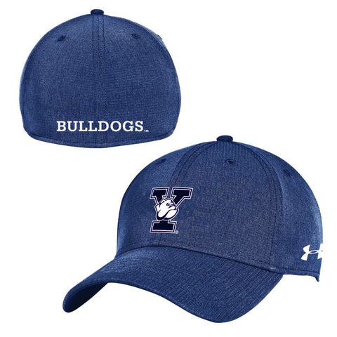 Shop Yale Bulldogs Under Armour Mens Sideline AirVent Stretch Fit Navy Hat Cap - Sporting Up