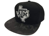 Texas A&M Aggies Adidas Flat Bill Black Camo Snapback Adjustable Hat Cap - Sporting Up