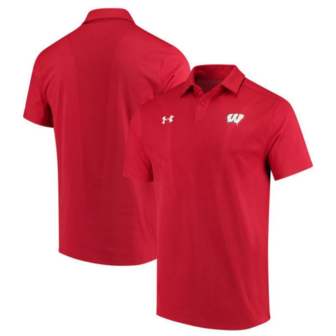 Shop Wisconsin Badgers Under Armour Coaches Sideline Tour Performance Polo Shirt - Sporting Up