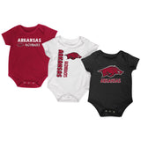 Arkansas Razorbacks Colosseum Trifecta Infant One Piece Outfits - 3 Pack - Sporting Up