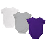Kansas State Wildcats Colosseum Trifecta Infant One Piece Outfits - 3 Pack - Sporting Up