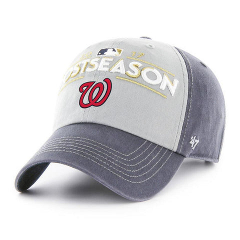Shoppen Sie die Washington Nationals 47 Brand 2017 MLB Postseason Locker Room verstellbare Mütze – sportlich