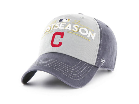 Shop Cleveland Indians 47 Brand 2017 MLB Postseason Locker Room Adjustable Hat Cap - Sporting Up