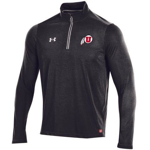 Utah utes under armour sideline on field microthread light pullover chaqueta negra - sporting up