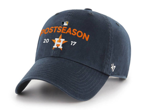 Kaufen Sie Houston Astros 47 Brand 2017 Postseason MLB Playoffs Clean Up Adj Hat Cap – sportlich