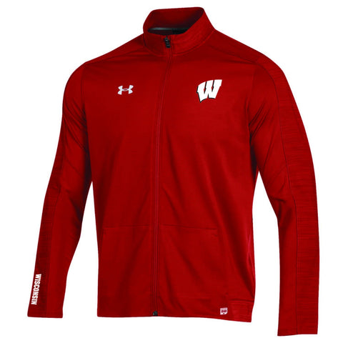 Wisconsin Badgers Under Armour On-field Sideline Microthread Evo Chaqueta con cremallera completa - Sporting Up