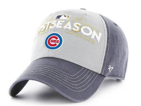 Shoppen Sie die Chicago Cubs 47 Brand 2017 Postseason Locker Room MLB Playoffs Adj Hat Cap – sportlich