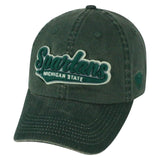 Michigan State Spartans TOW Vintage Green Park Style Adj. Slouch Relax Hat Cap - Sporting Up