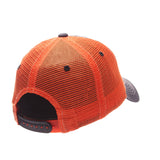 Auburn Tigers Zephyr azul marino y naranja estilo ruta malla trasera holgada adj. gorra de sombrero - haciendo deporte