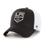Los Angeles Kings 47 Brand Black Back Pedal Contender Mesh Stretch Fit Hat Cap - Sporting Up