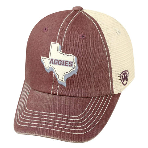 Texas A&M Aggies Top of the World United Mesh Slouch Adj Snapback Hat Cap - Sporting Up