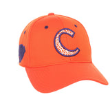 Clemson Tigers Zephyr Orange "Rambler" Structured Stretch Fit Hat Cap (M/L) - Sporting Up