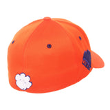 Clemson Tigers Zephyr Orange "Rambler" Structured Stretch Fit Hat Cap (M/L) - Sporting Up