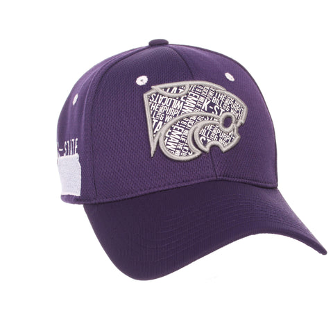 Kansas State Wildcats Zephyr Purple „Rambler“ Stretch-Fit-Mütze (M/L) – sportlich